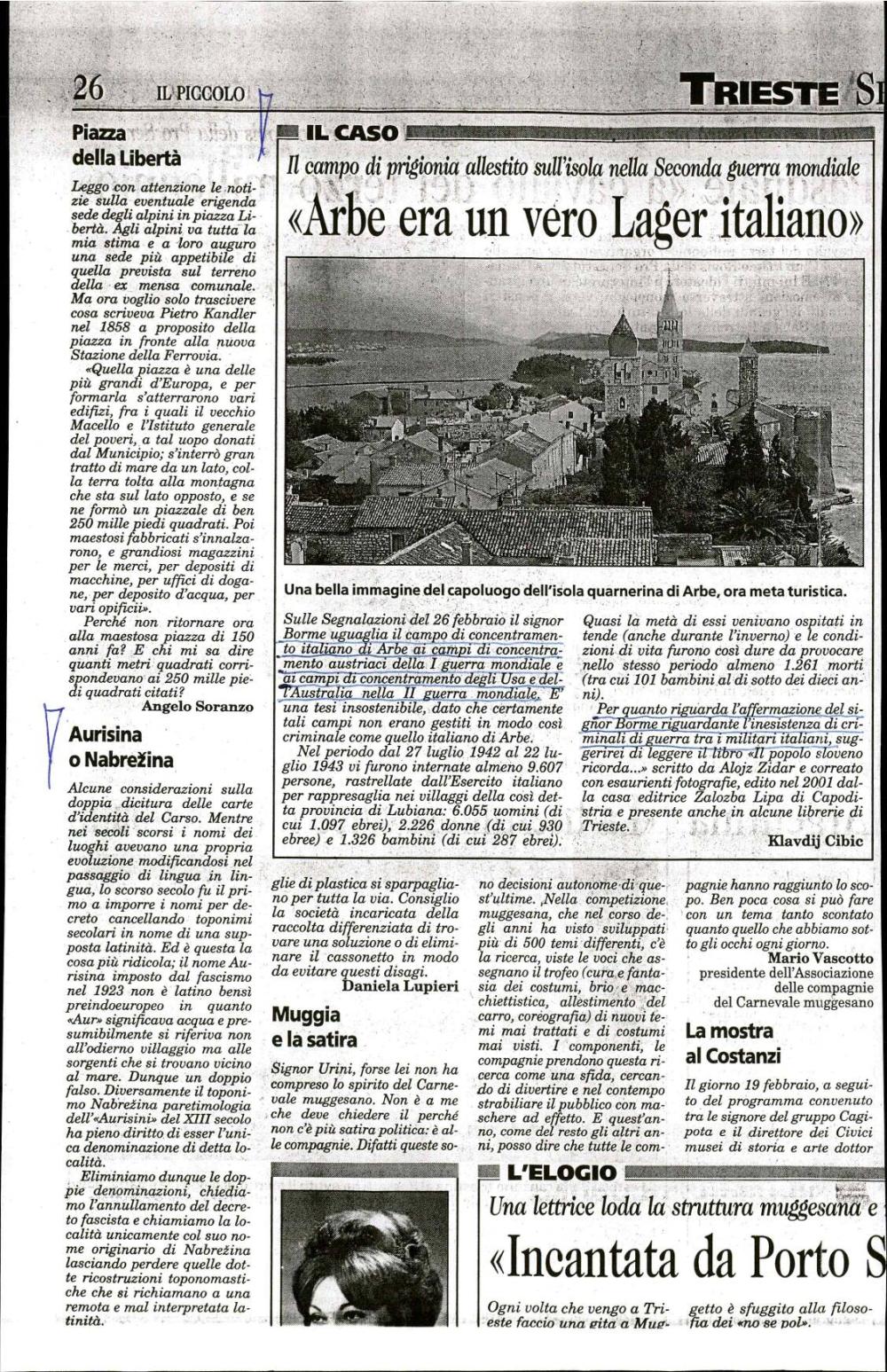 "Arbe era un vero Lager italiano": Il campo di prigionia allestito sull'isola nella Seconda guerra mondiale