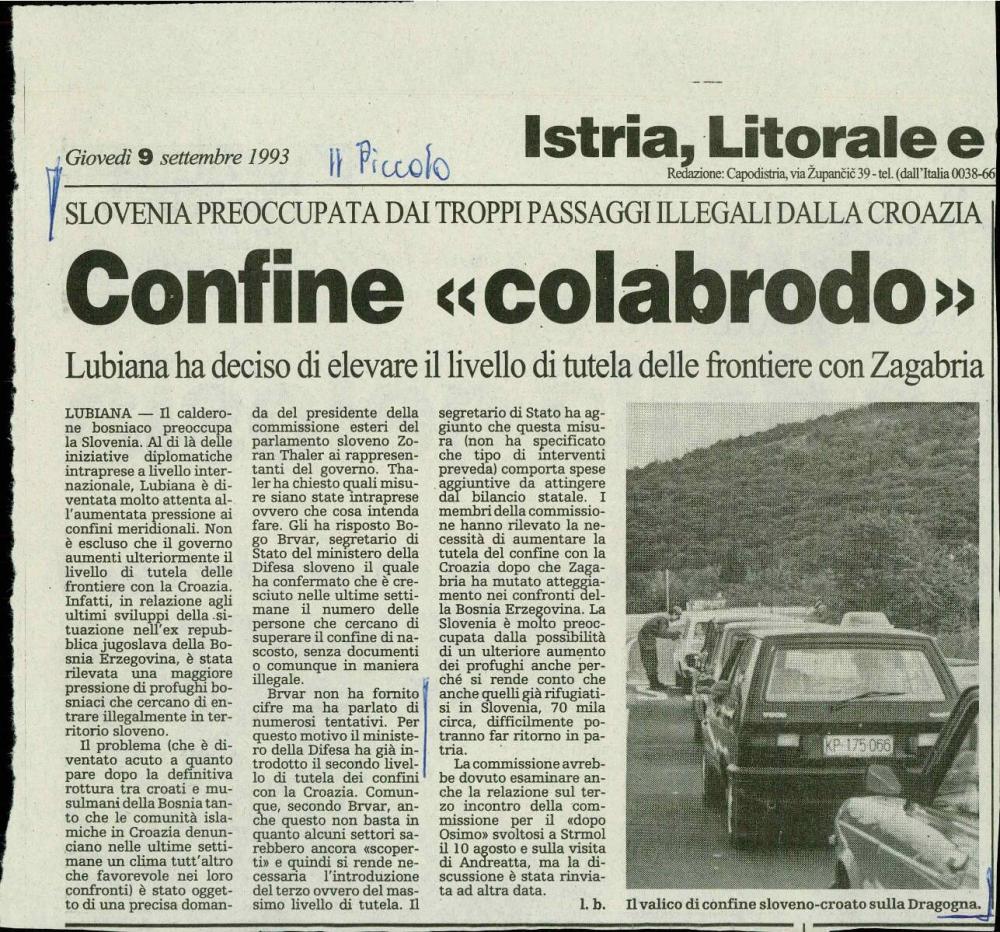 Confine "colabrodo"