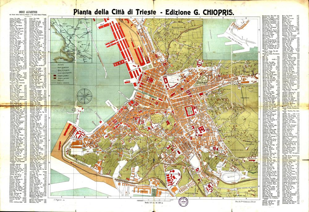 Pianta della Città di Trieste - Edizione G. Chiopris