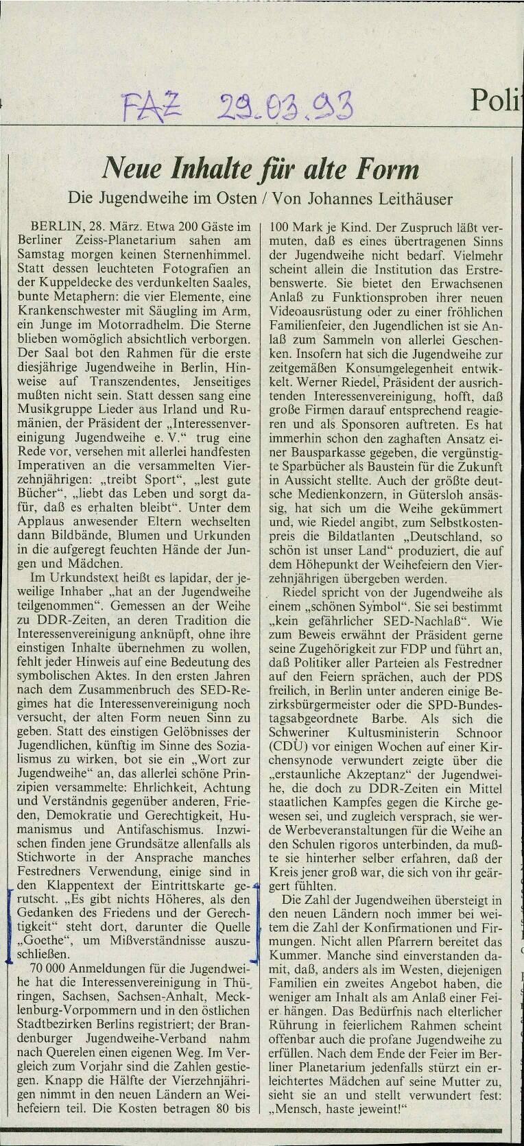 Neue Inhalte für alte Form - nosilna