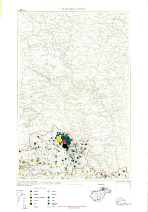 Volkstumskarte von Ungarn = Kassa (Kasch...  - nosilna