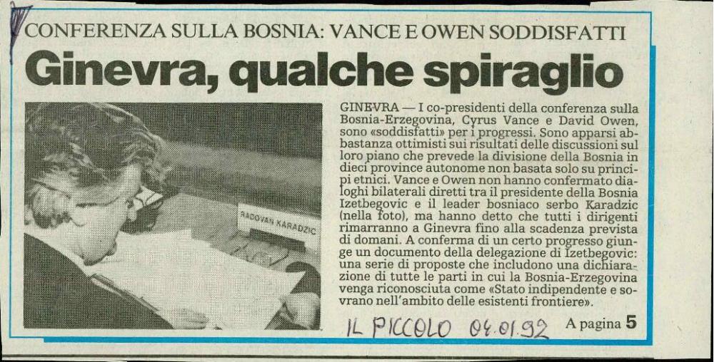 Ginevra, qualche spiragli