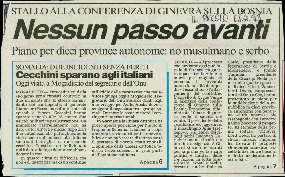 Nessun passo avanti