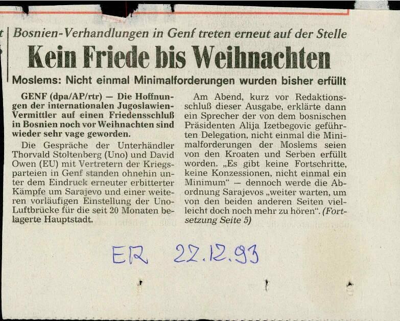 Kein Friede bis Weihnachten - nosilna