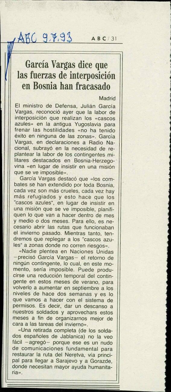 García Vargas dice que las fuerzas de in... - nosilna