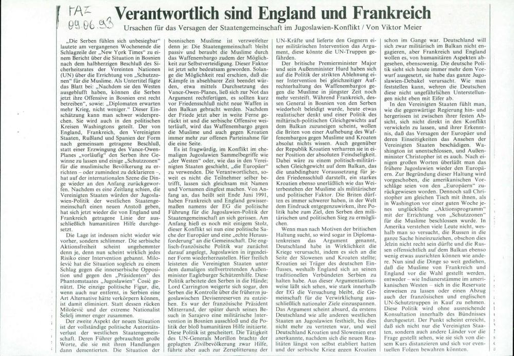 Verantwortlich sind England und Frankreich