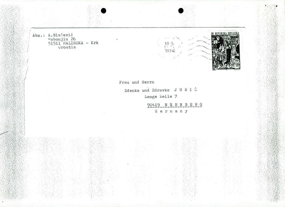 Pismo o vojnem dogajanju v Bosni in Hercegovini