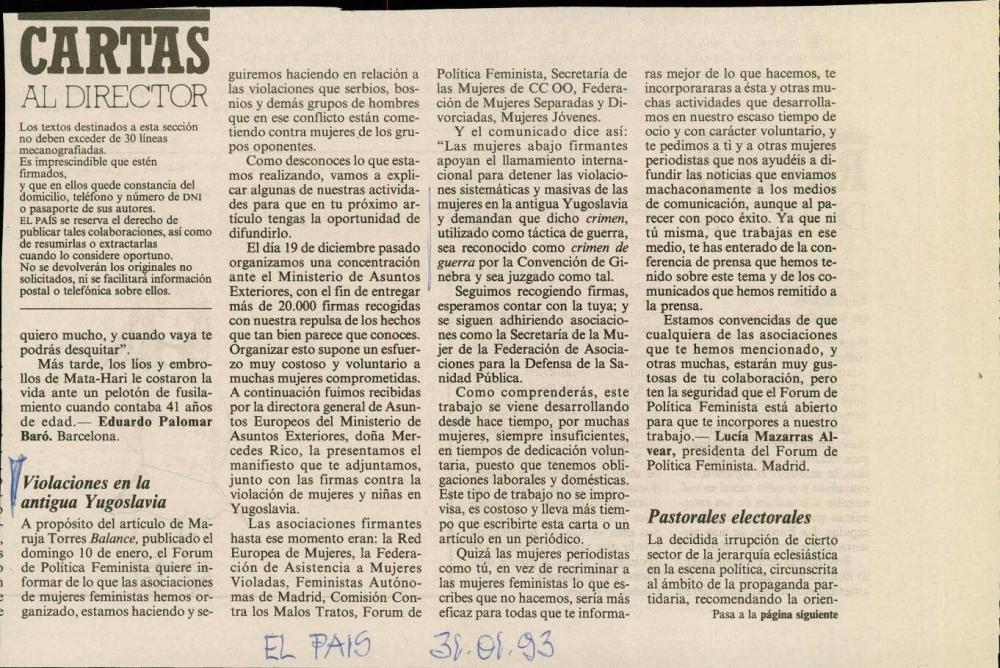 Violaciones en la antigua Yugoslavia