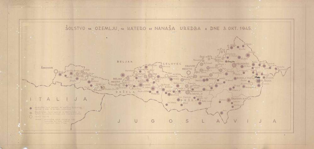 Šolstvo na ozemlju, na katero se nanaša uredba z dne 3. okt.1945