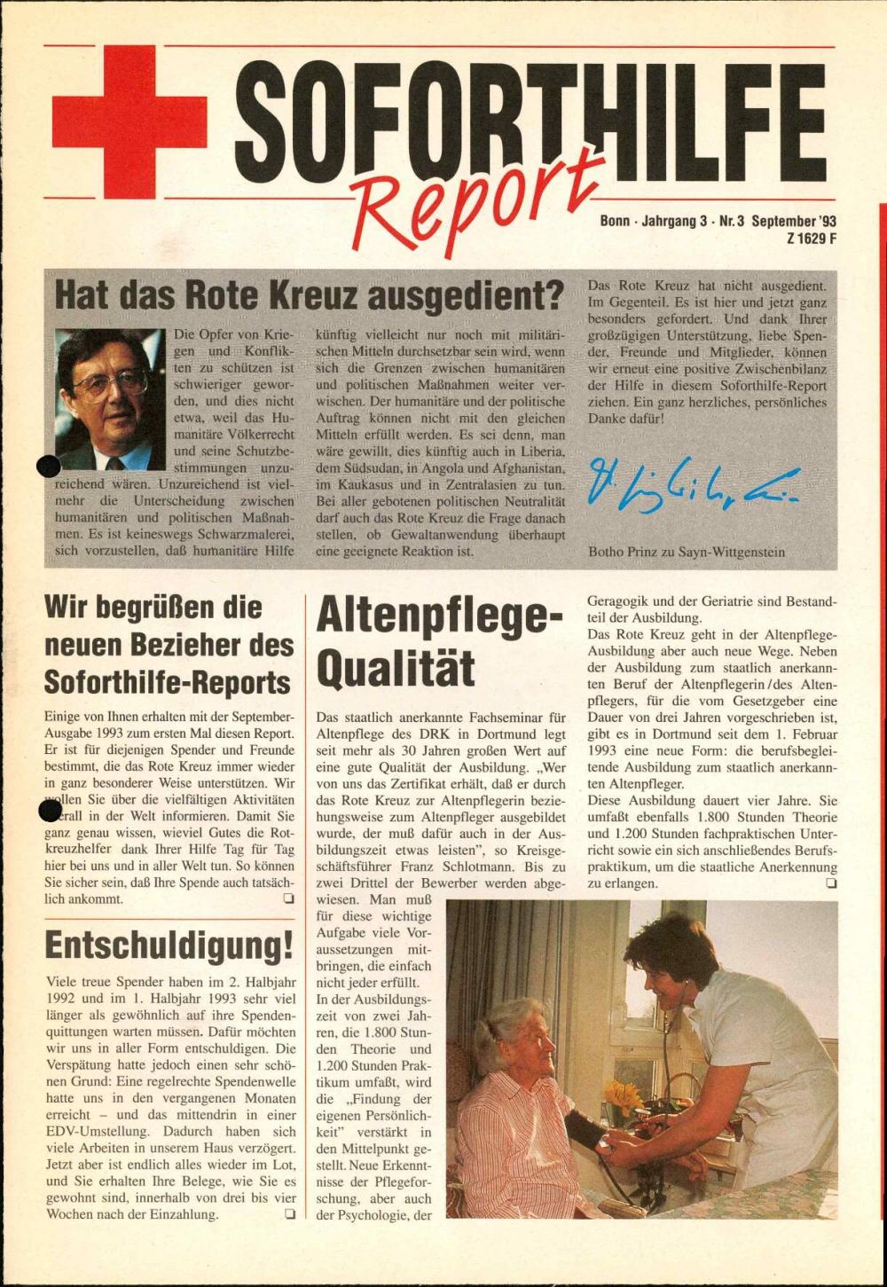 Soforthilfe Report, Nr. 3
