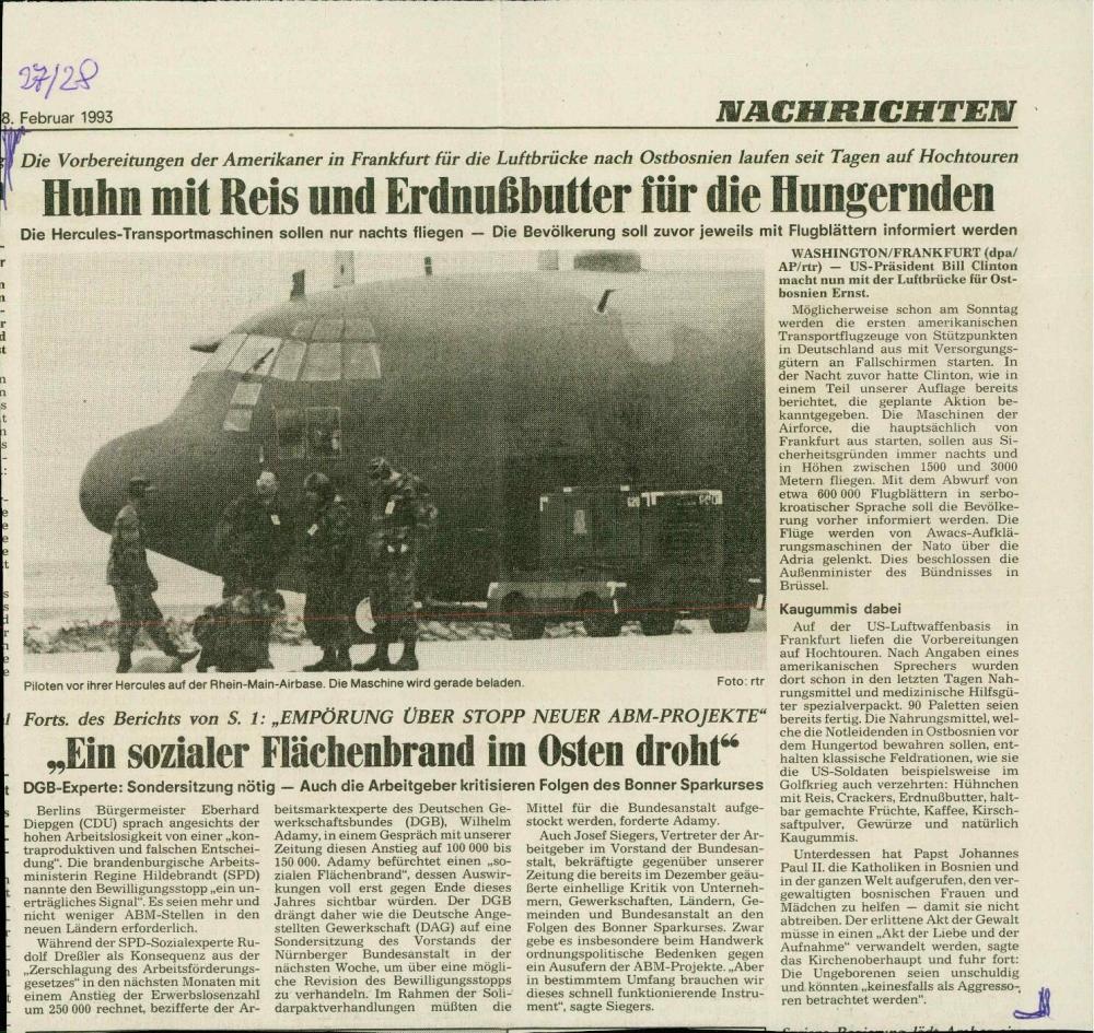 Huhn mit Reis und Erdnußbutter für die Hungernden