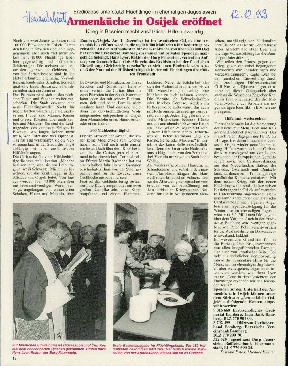 Armenküche in Osijek eröffnet