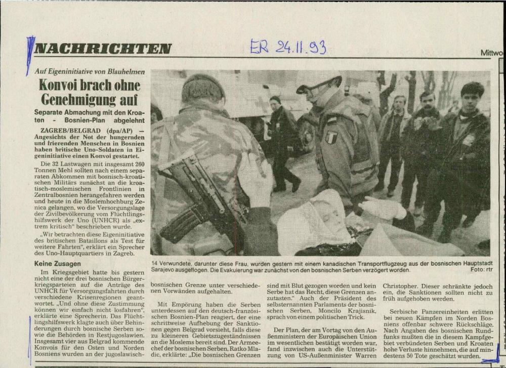 Konvoi brach ohne Genehmigung auf - nosilna