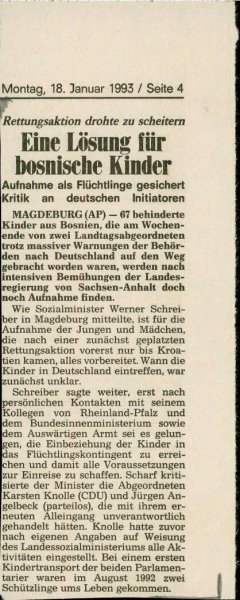 Eine Lösung für bosnische Kinder  - nosilna