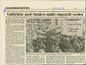 Luftbrücke nach Sarajevo mußte eingestel...  - nosilna