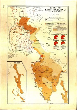 Carta dei limiti nazionali Italo-Iugosla...  - nosilna