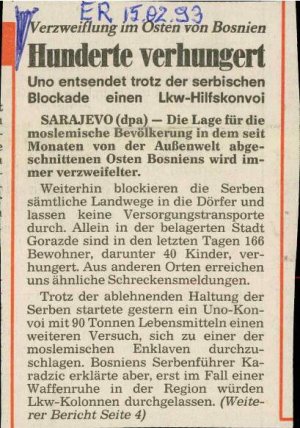 Hunderte verhungert  - nosilna