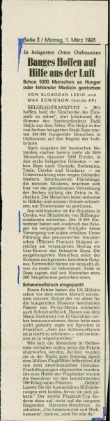 Banges Hoffen auf Hilfe aus der Luft  - nosilna