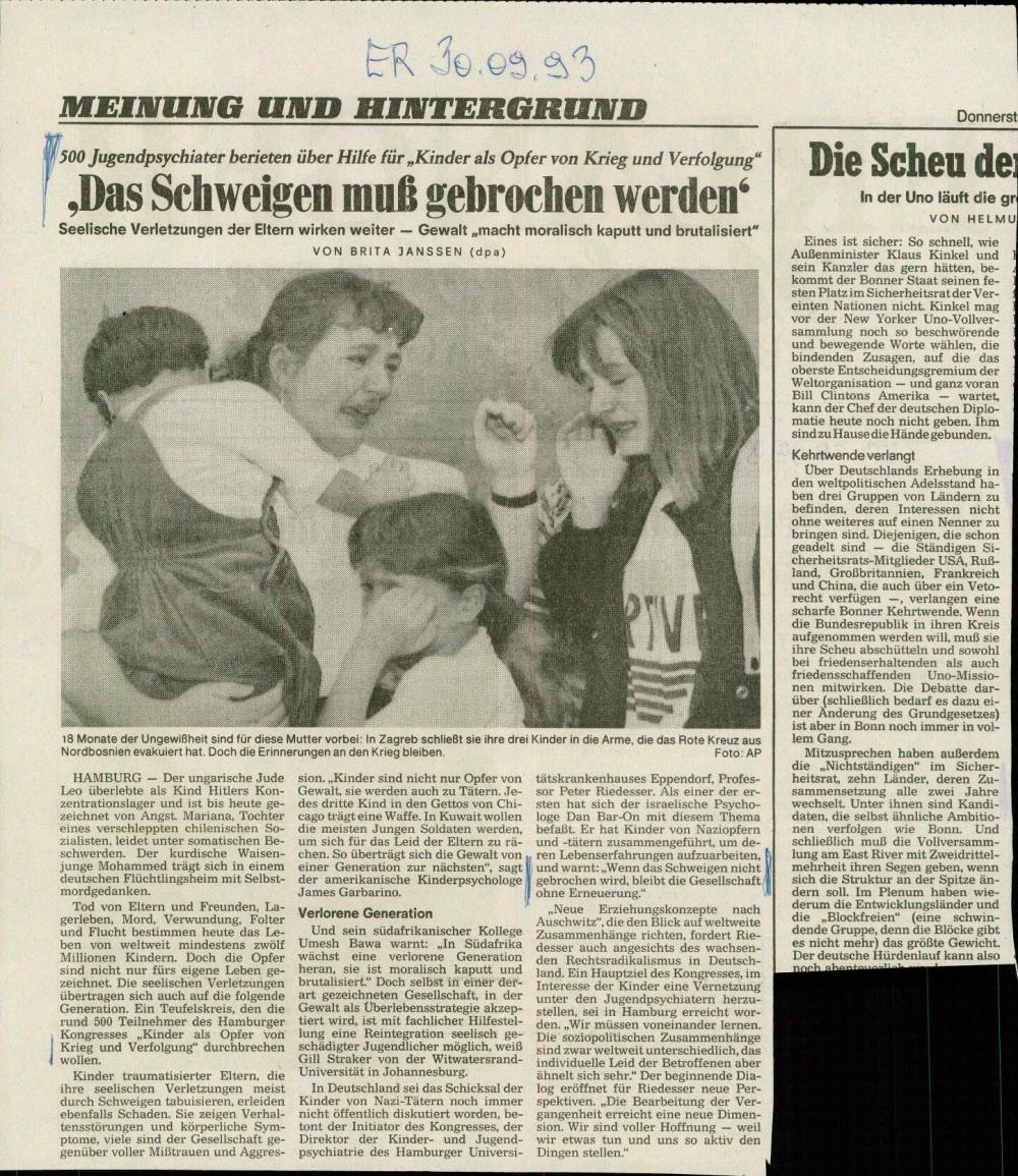 "Das Schweigen mnß gebrochen werden" - nosilna