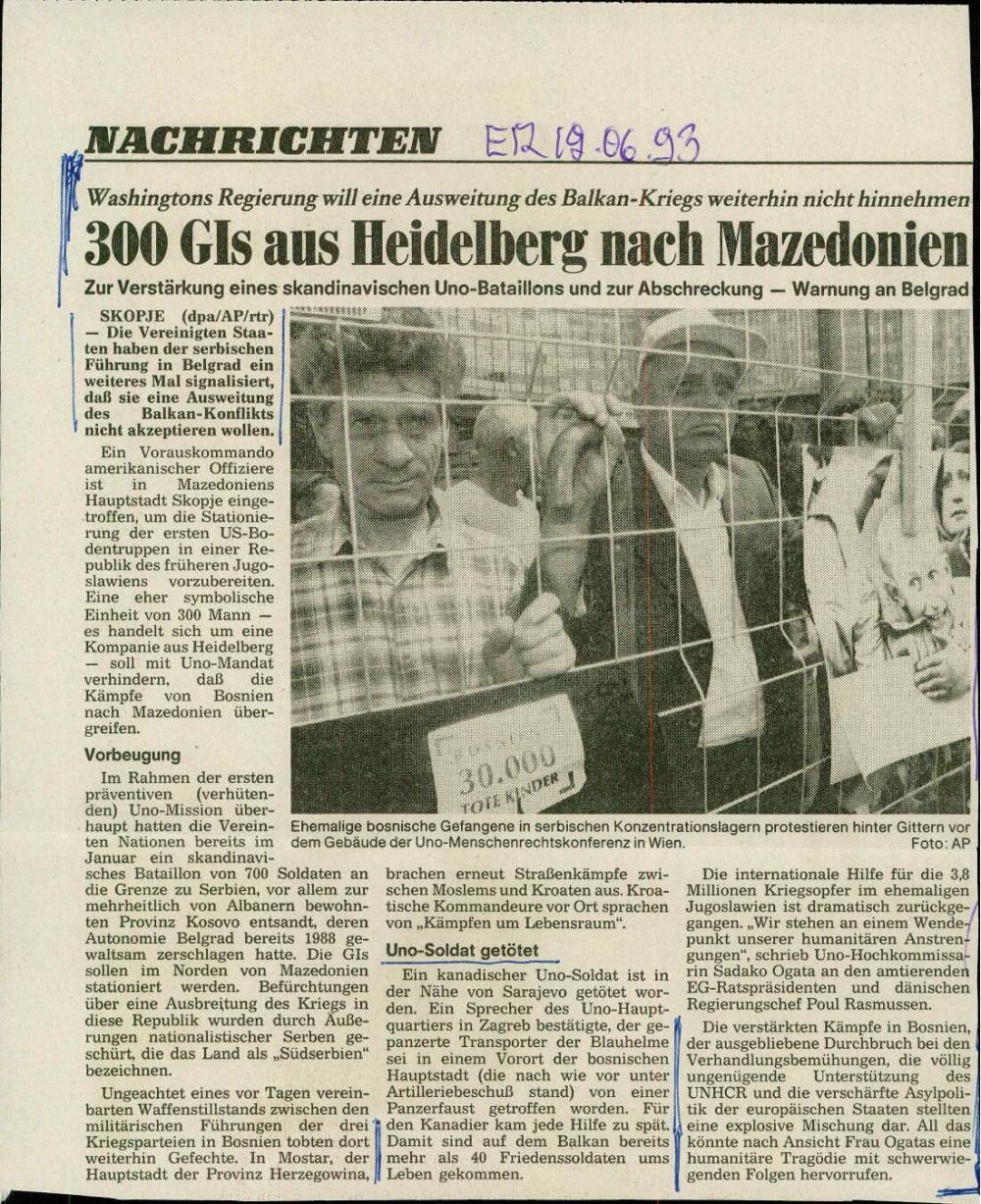 300 GIs ans Heidelberg nach Mazedonien