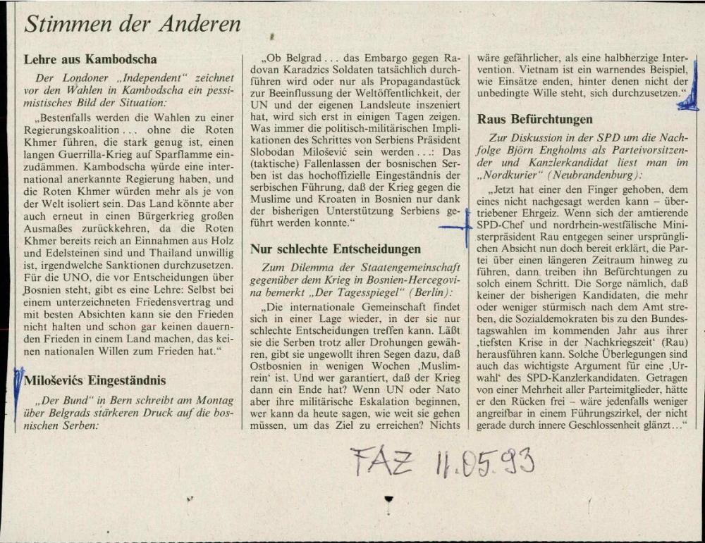 Stimmen der Anderen: Miloševics Eingestä... - nosilna