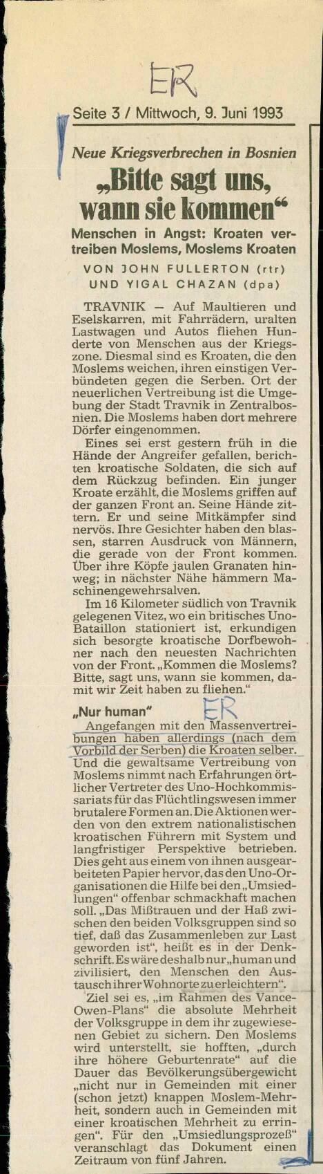 "Bitte sagt uns, wann sie kommen"