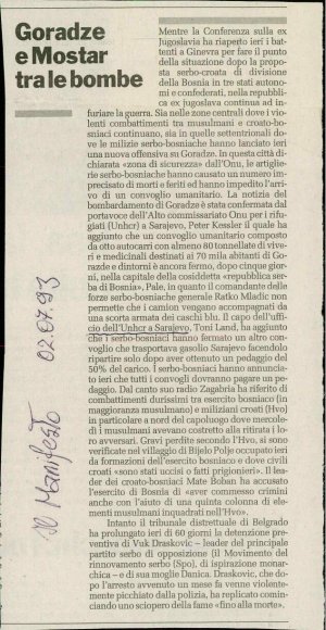 Gorazde e Mostar tra le bombe  - nosilna