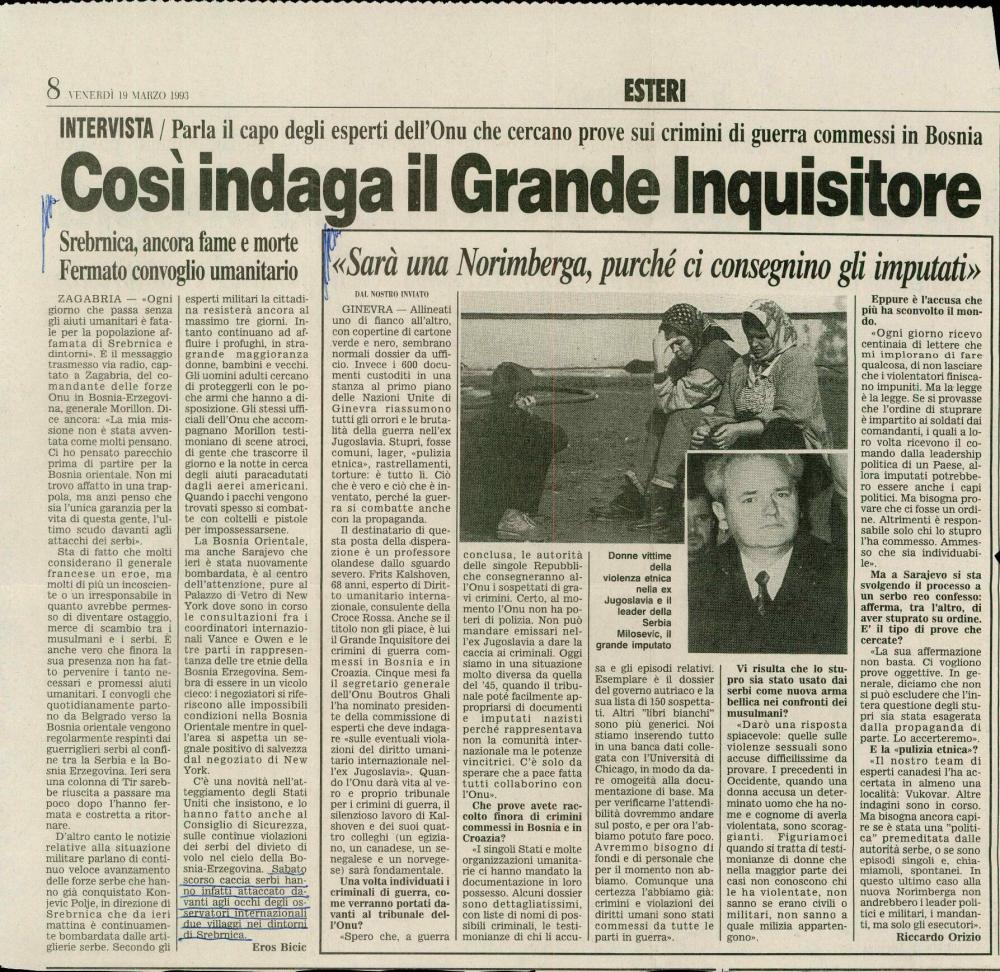 «Sarà una Norimberga, perché ci consegnino gli imputati»