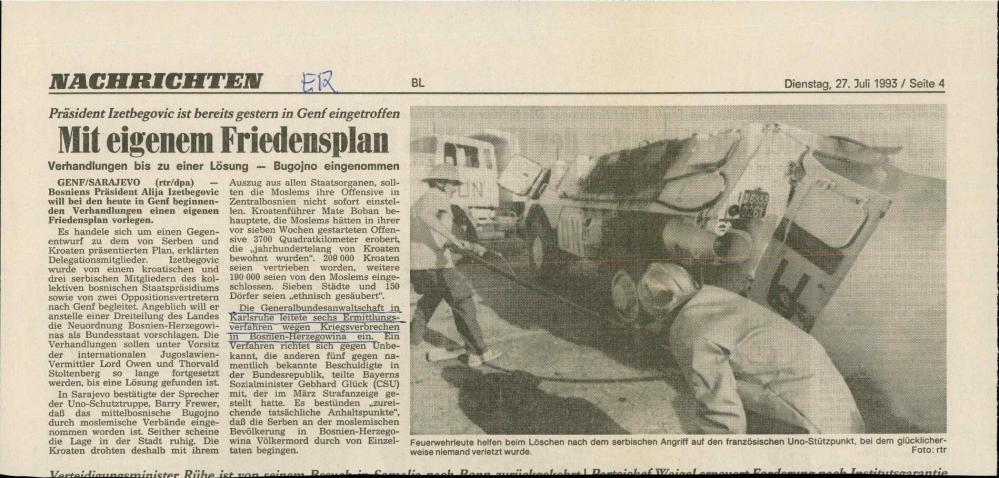 Mit eigenem Friedensplan - nosilna