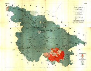 Sprachenkarte von Krain  - nosilna