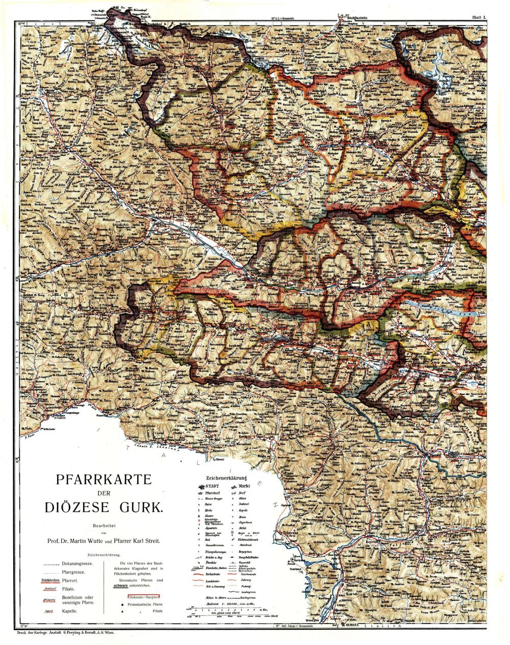 Pfarrkarte der Diözese gurk