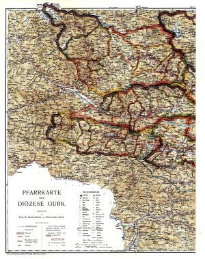 Pfarrkarte der Diözese gurk  - nosilna