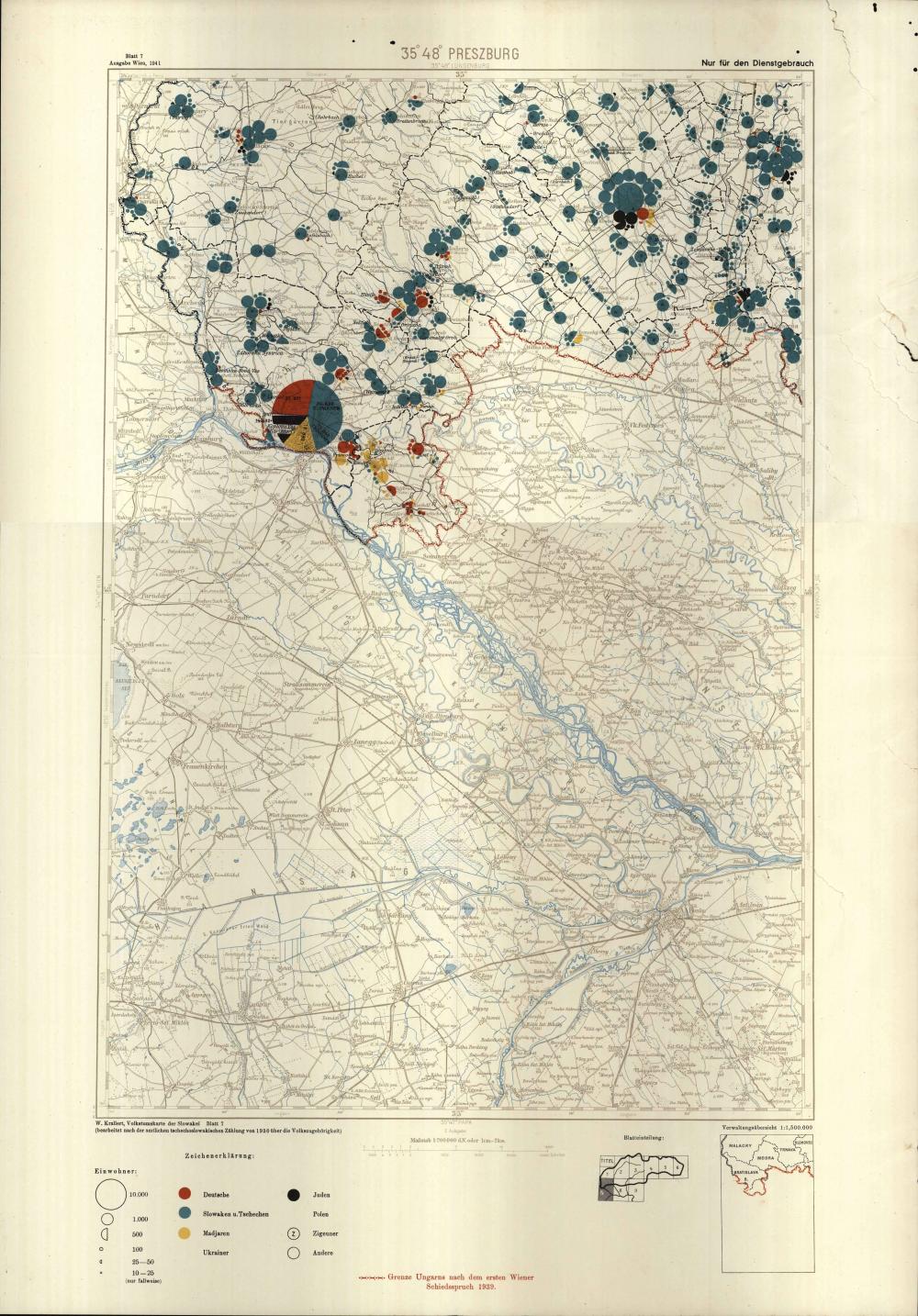 Volkstumskarte der Slowakei: Preszburg: Blatt 7