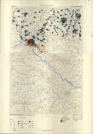 Volkstumskarte der Slowakei: Preszburg: ...  - nosilna