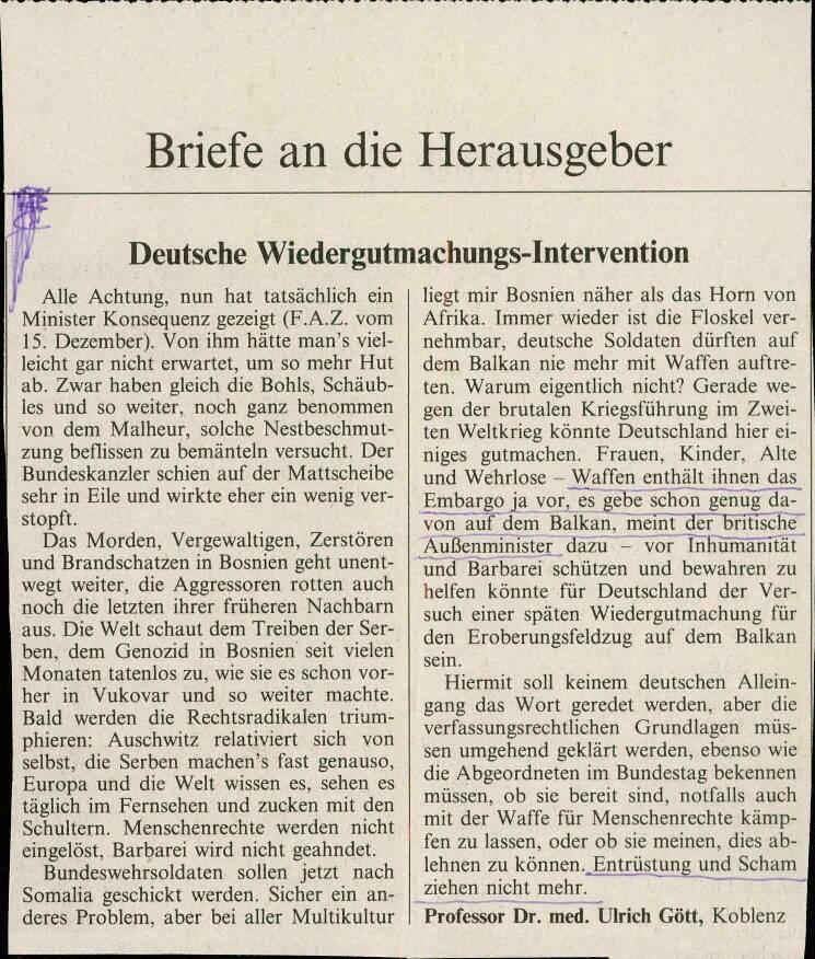 Deutsche Wiedergutmachungs-Intervention - nosilna