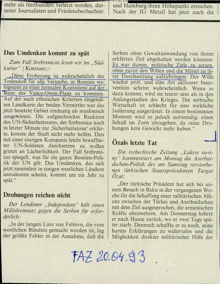 Das Umdenken kommt zu spät