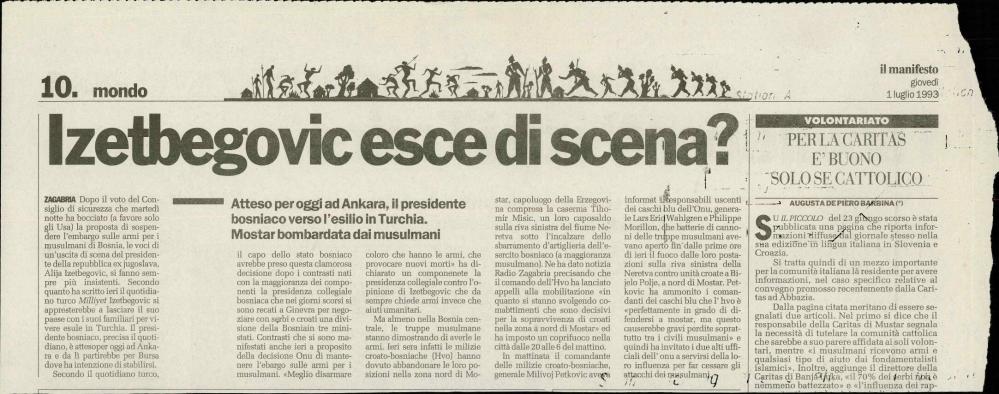 Izetbetbegovic esce di scena?