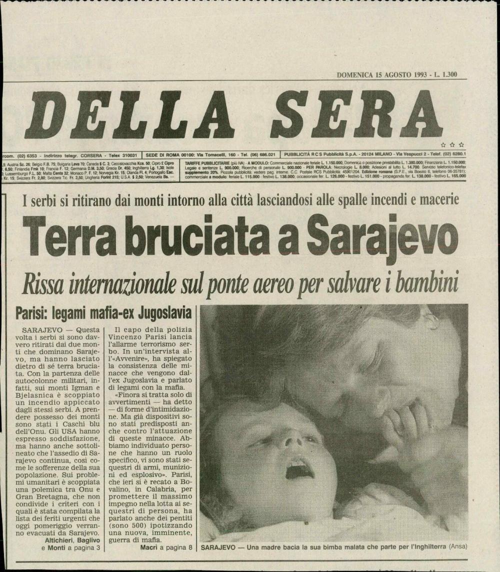 Terra bruciata a Sarajevo