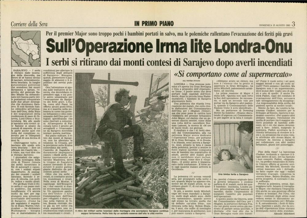 I serbi si ritirano dai monti contesi di Sarajevo dopo averli incendiati