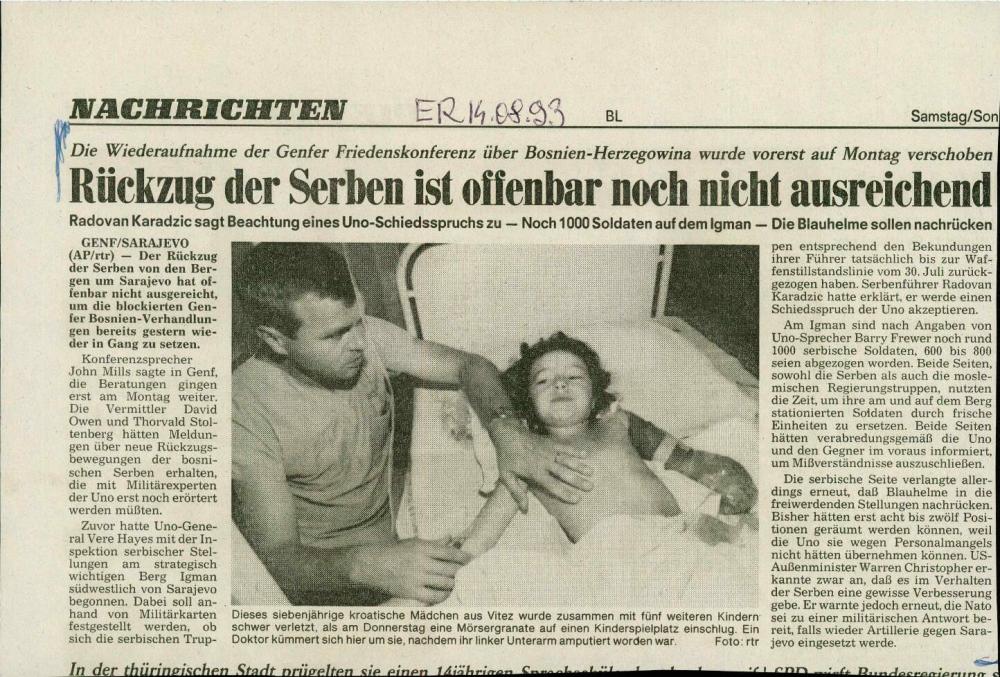 Rückzug der Serben ist offenbar noch nic... - nosilna