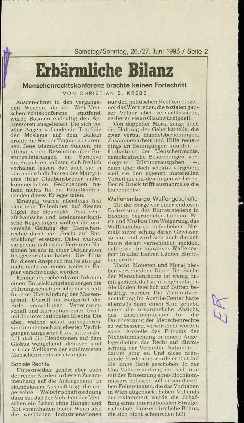 Erbärmliche Bilanz
