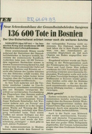 136 600 Tote in Bosnien  - nosilna