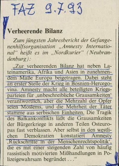 Verheerende Bilanz - nosilna