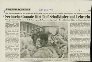 Serbische Granate tötet fünf Schulkinder...  - nosilna