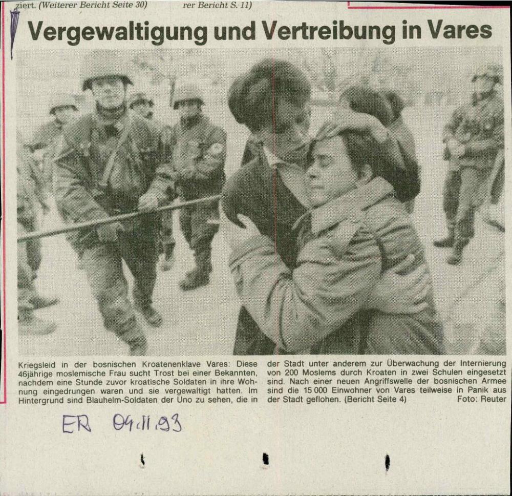 Vergewaltigung und Vertreibung in Vares