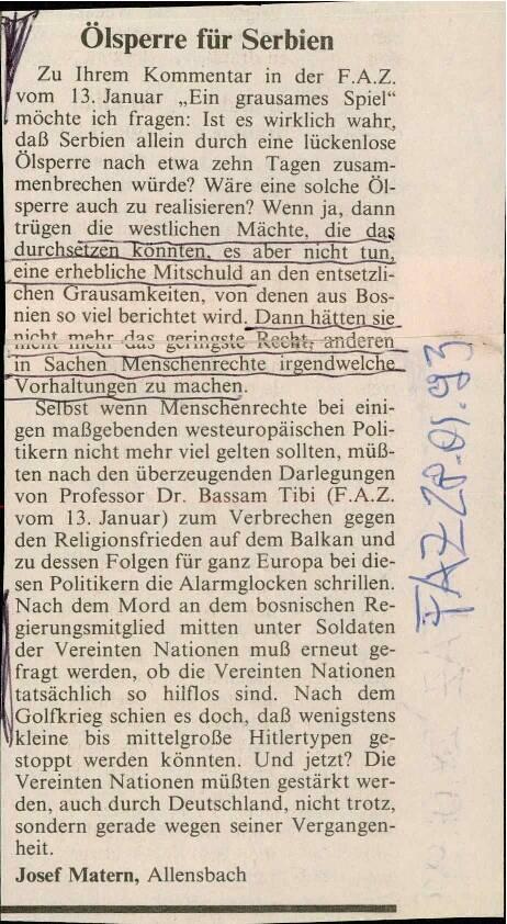 Ölsperre für Serbien - nosilna