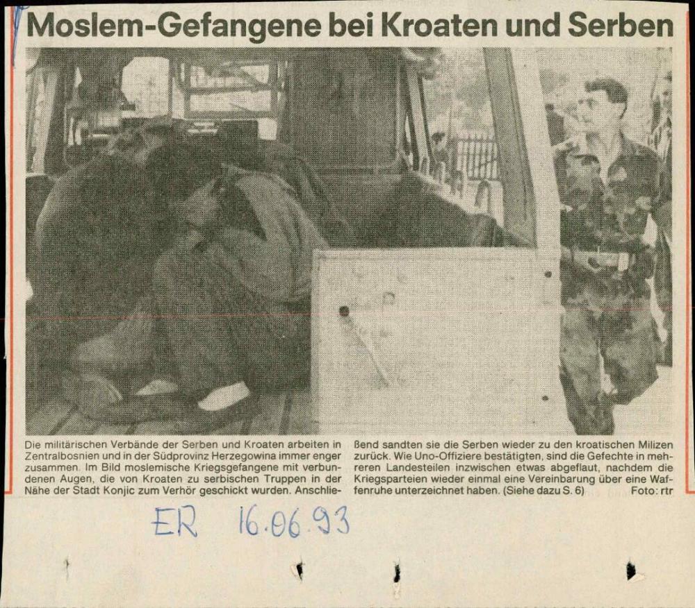 Moslem-Gefangene bei Kroaten und Serben - nosilna