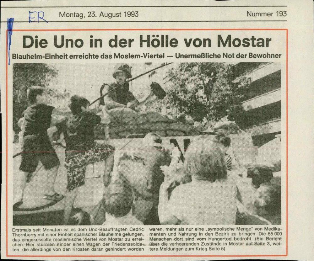 Die Uno in der Hölle von Mostar - nosilna
