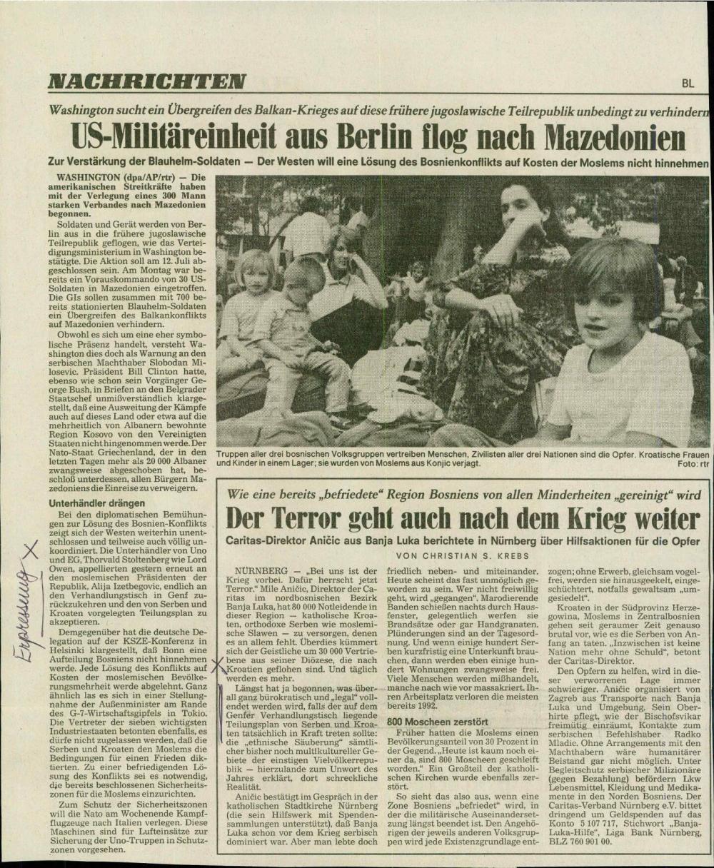 US-Militäreinheit aus Berlin flog nach Mazedonien