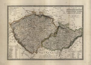 Karte vom Königreich Boehmen ind der mar...  - nosilna